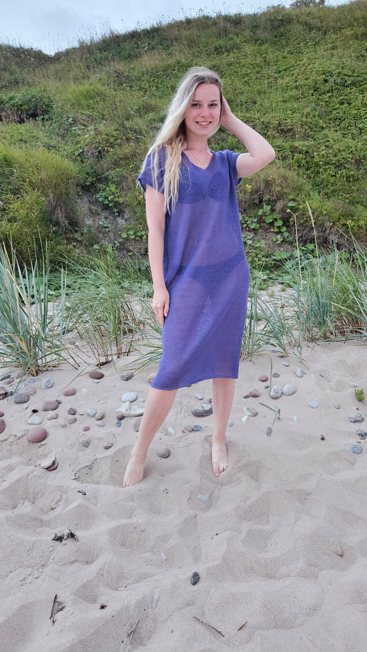 Light pink linen summer dress