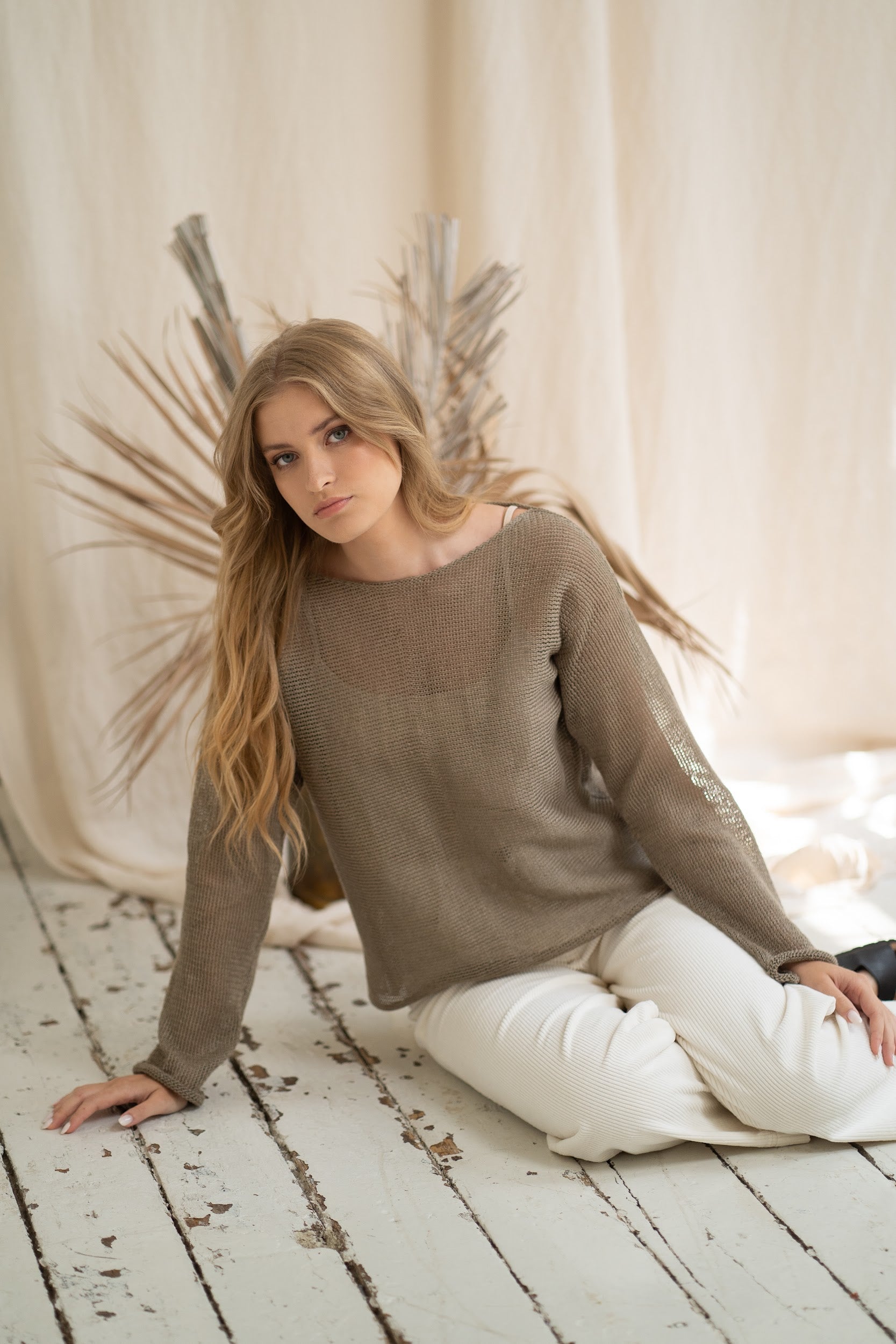 【YOURNUS】Livid Linen Collar Knit YOURNUS】Livid Linen Collar Knit (YOURNUS/ニット・セーター